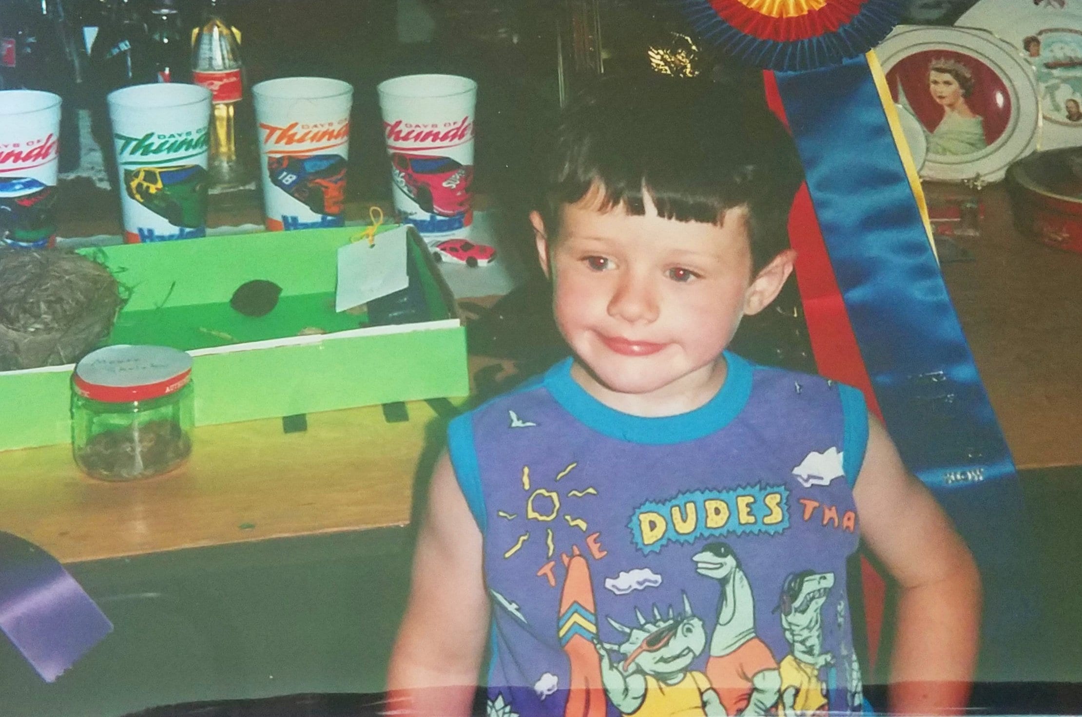 Childhood Mike at county fair, growing up with multiple food allergies