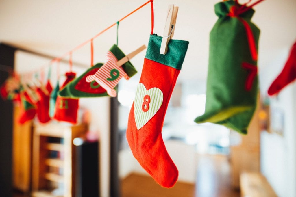 Christmas stockings, nut free gifts for the holidays